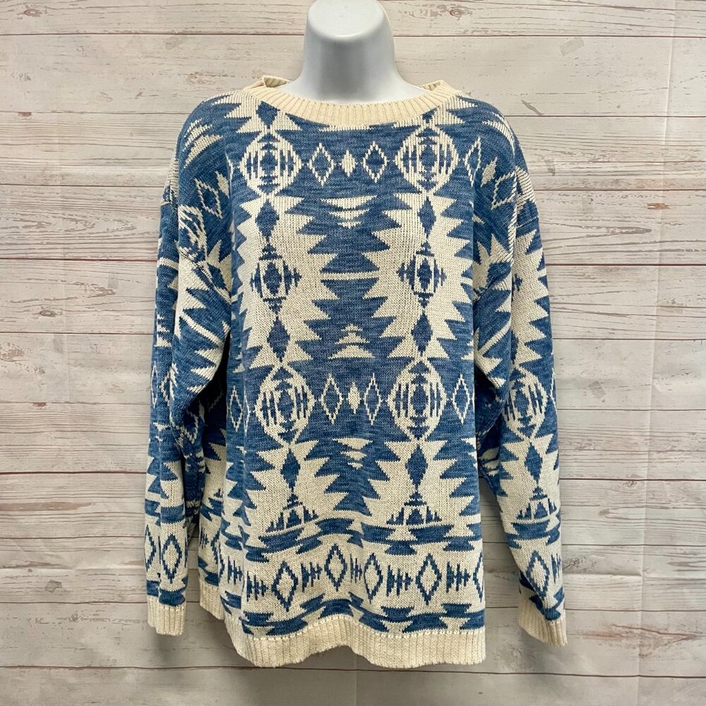 Vintage Babette and Partners Cotton Aztec Sweater
